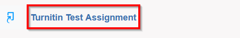 Screenshot of a Turnitin assignment link